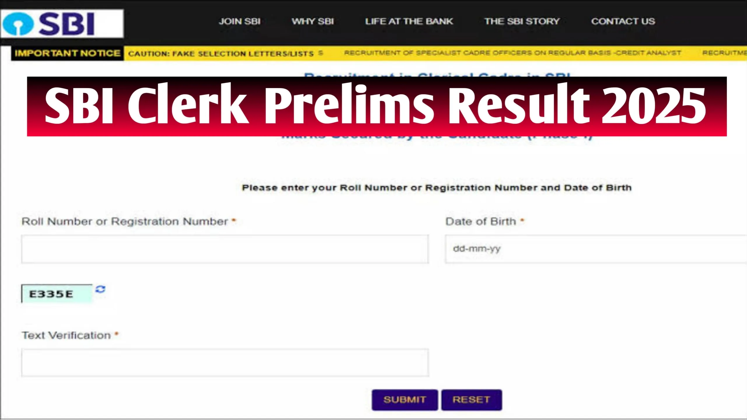 SBI Clerk Result 2025 Date : Junior Associate Prelims Cut Off, Merit List