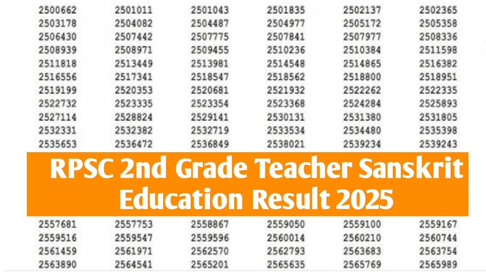 RPSC 2nd Grade Teacher Sanskrit Education Result 2025 : Check Cut-off, Score Card & Result PDF at rpsc.rajasthan.gov.in