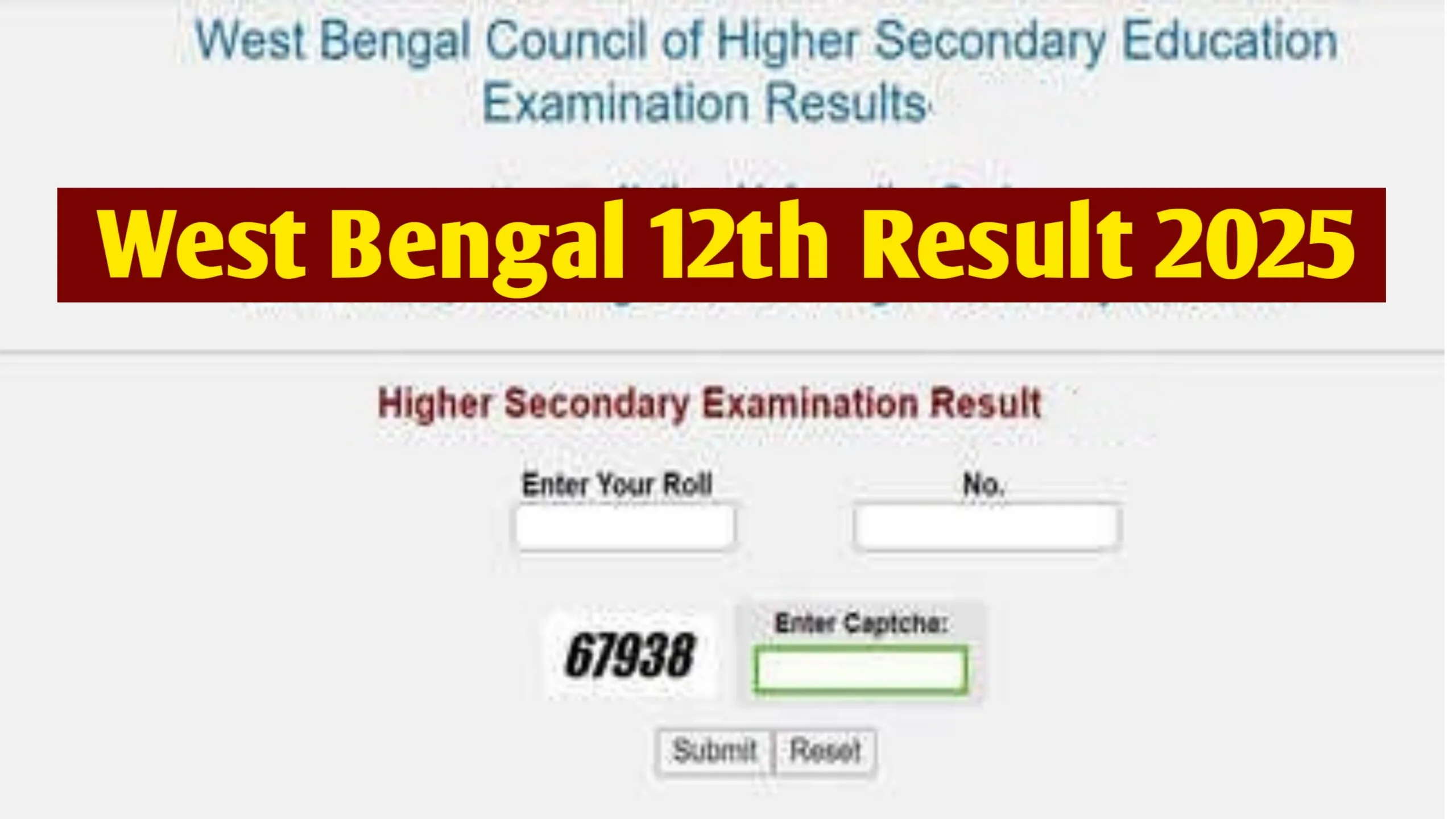 WB HS Result 2025 : Check West Bengal 12th Result 2025 at wbchse.nic.in