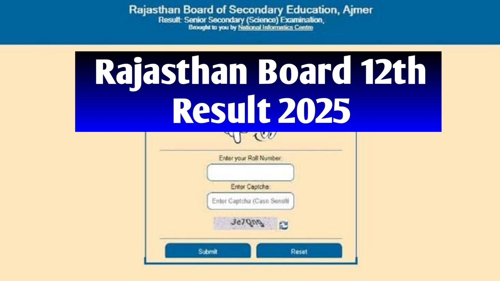 RBSE 12th Result 2025 at rajeduboard.rajasthan.gov.in : Check Rajasthan Board 12th Result 2025